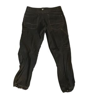 Kuhl Rydr Pants Mens 34x30 Black Good Vintage Patina Dye Workwear Utility